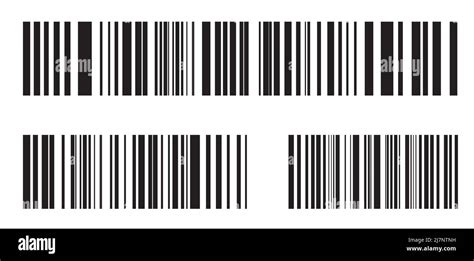 Set Of Barcodes QR Codes Realistic Barcode Icons Vector Illustration