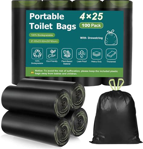 Portable Toilet Bags With Drawstring Camping Toilet Bags 8