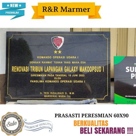 Jual PRASASTI PERESMIAN GEDUNG SEKOLAH JALAN MASJID PROYEK 60X90