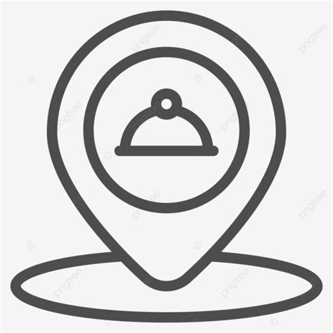 Location Icon Design Outline Style Icon Position Graphic Vector Icon