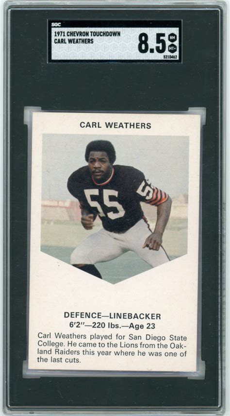 Carl Weathers Football Card $5,000 Sale - AA Sports Cards