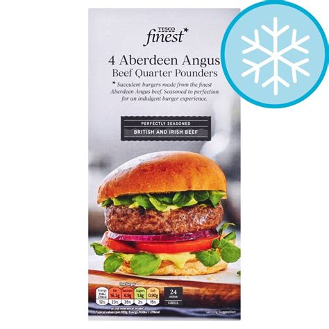 Tesco Finest 4 Beef Burgers 454g Tesco Groceries