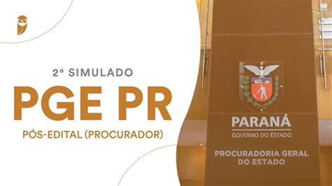 2º Simulado PGE PR Pós edital Procurador Correção YouTube