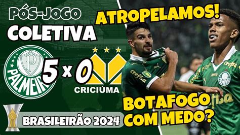 PÓS JOGO PALMEIRAS 5X0 CRICIÚMA BRASILEIRÃO 2024 COLETIVA ABEL