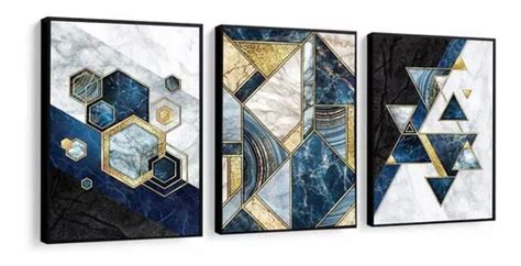 Quadro Decorativo Abstrato Azul Moderno P Sala Quarto Hall Mercadolivre