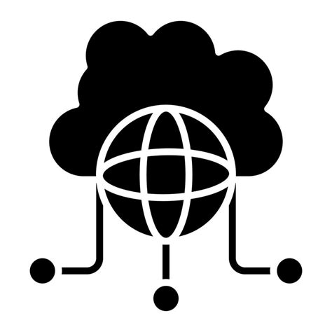 Cloud Network Glyph Icon 15037989 Vector Art At Vecteezy