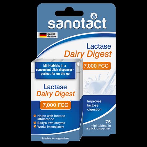 Lactase 7000 Tablets For Lactose Intolerance Sanotact