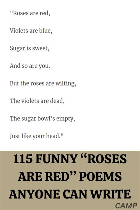 115 Funny Roses Are Red Poems For Everyone