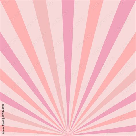 Ray burst concentric stripes vector background. Girlish romantic ...