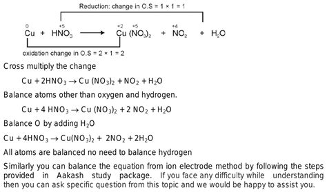 Cu Hno Cu No No H O Blance Thies Equation By Both Methe