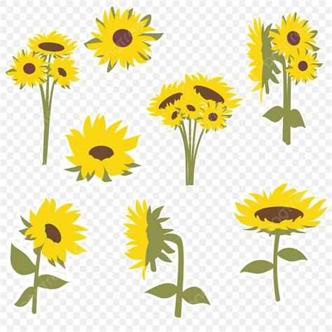 Sunflower Cute Sticker Sunflower Cute Sticker Png And Vector With