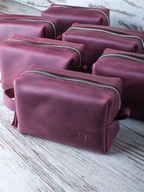 Dopp Kit Leather Toiletry Bag Women Personalized Dopp Kit Dop Etsy