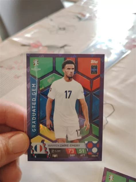 CARTE TOPPS MATCH Attax Uefa Euro 2024 Purple Graduated Gem EUR 2 00