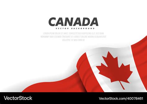 Banner with waving canadian flag modern national Vector Image