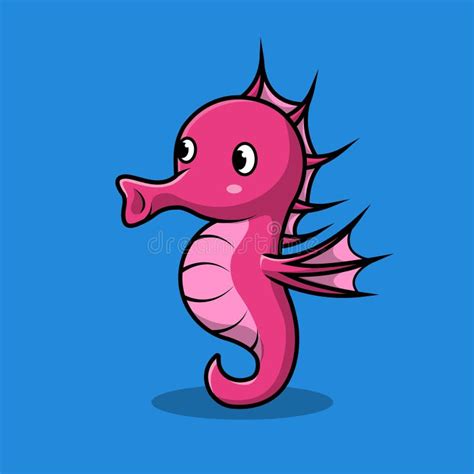 Cute Seahorse Stock Vector Illustration Of Premium 231587537