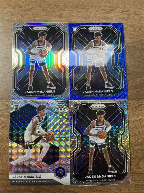 PANINI MOSAIC PRIZM RC BLUE SILVER JADEN McDANIELS バスケットボール 売買された