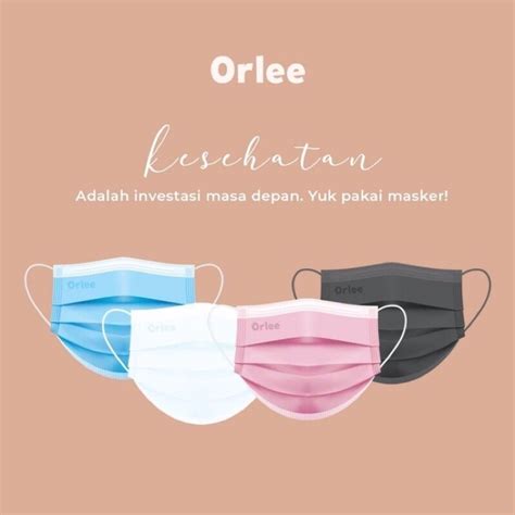 Jual Masker Medis Masker Orlee Masker Hitam Ply Putih Biru Pink Hitam