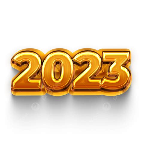 Texto Dorado 3d 2023 Png Dibujos 3d Dorado Texto 2023 Png Y Psd Para