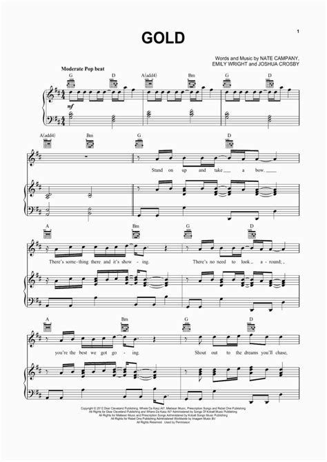 Gold Piano Sheet Music Onlinepianist