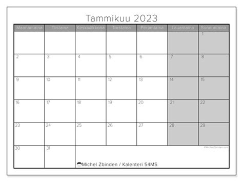 Tulostettavat Kalenteri Tammikuu Ms Michel Zbinden Fi