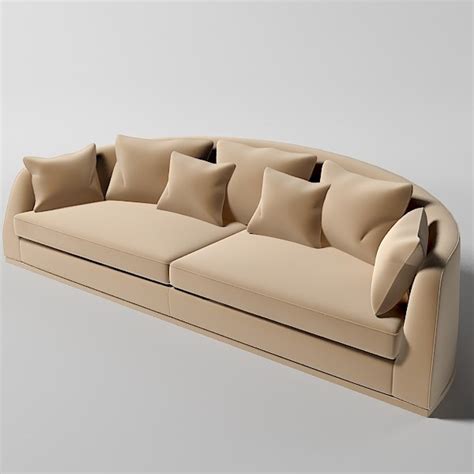 Curved Modern Sofa 3ds