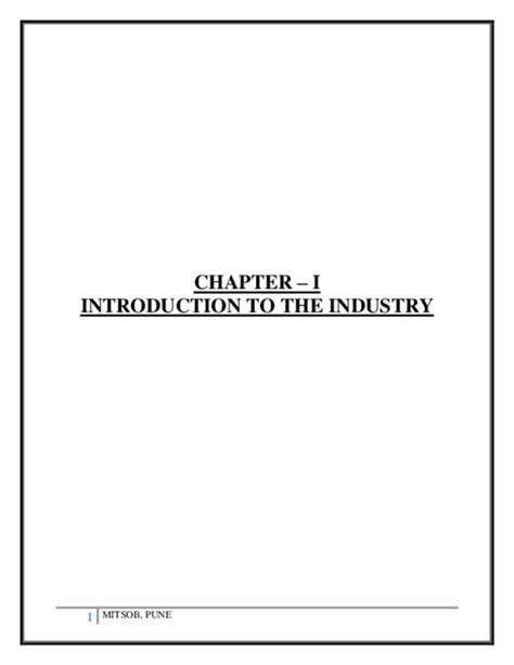 Doc Chapter I Introduction To The Industry Industry Profile Banking In India