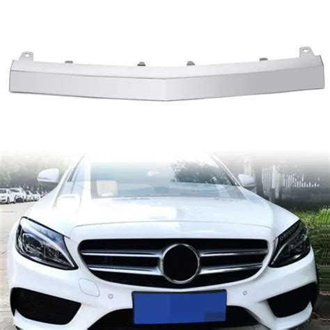 CHROME FRONT BUMPER Middle Lower Lip Trim Fit Mercedes Benz C Class