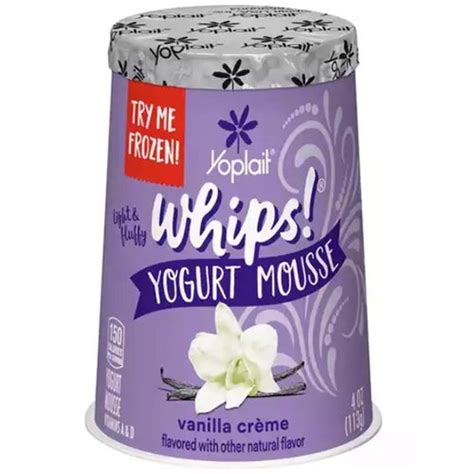 Yoplait Whips Light And Fluffy Texture Yogurt Vanilla Creme Mousse