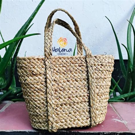 Tas Anyaman Etnik Bahan Daun Mendong Natural Anyaman Untun Kualitas