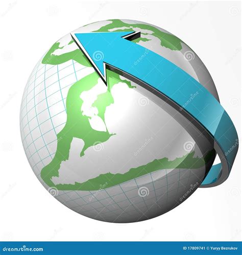 Globe And Arrow Stock Illustration Illustration Of Isolated 17809741