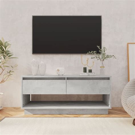 vidaXL Szafka pod TV szarość betonu 102x41x44 cm płyta wiórowa