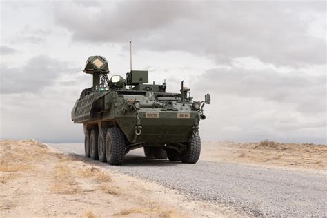 Stryker Combat Vehicle Mounted Laser Weapon Fends Off Mortar Rounds