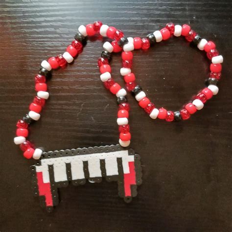 Vampire Fangs Perler Kandi Necklace Inches Depop