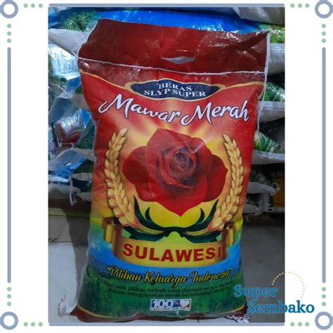 Jual BERAS 10KG 10 KG SUPER SLYP MAWAR MERAH SULAWESI SUPER SEMBAKO