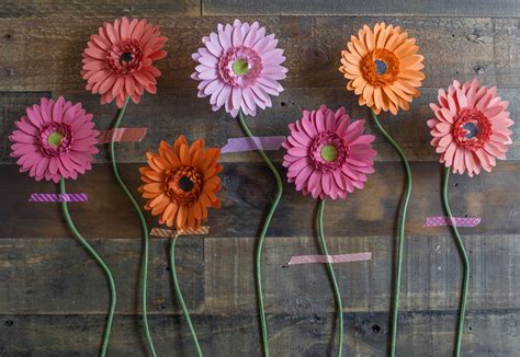 Make Your Own Paper Gerbera Daisies How To Make A Paper Flower