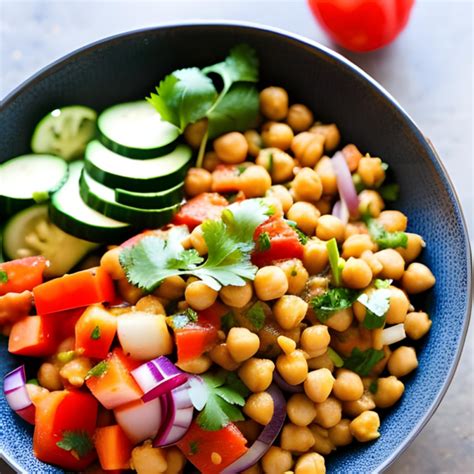 Salade de pois chiches à la marocaine saine et équilibrée