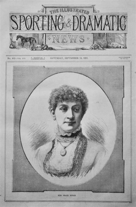 Miss Grace Edgar Actress 1881