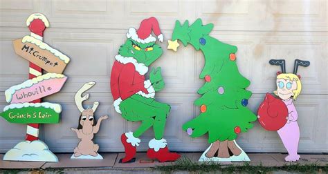 4ft Grinch Cindy Lou Tangled Max Whoville Tree And Mt Etsy Grinch Christmas Decorations