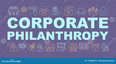 Corporate Philanthropy Word Concepts Banner Stock Vector Illustration