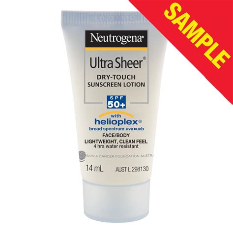 Buy Sample Neutrogena Ultra Sheer Dry Touch Sunscreen Lotion Spf 50