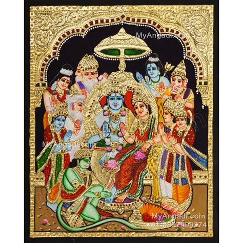 Ramar Pattabhishekam Tanjore Painting Buy Tanjore Paintings Online