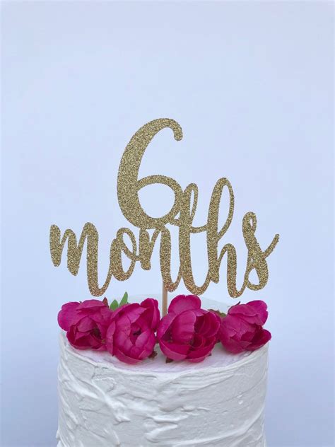 Months Cake Topper Month Birthday Half Birthday Cake Topper Cake Smash