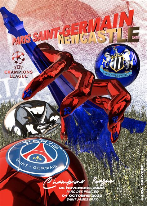 Affiche Paris Saint Germain Newcastle United Photo Et Tableau