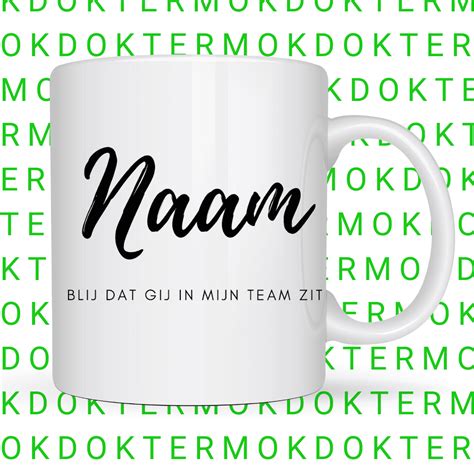 Personaliseerbare Mok Blij Dat Gij In Mijn Team Zit Dokter Mok