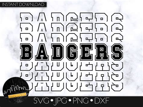 Badgers Svg Digital Download Svg Cut File Svg For Cricut Or