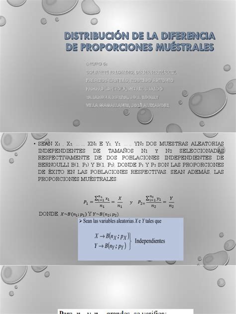 Distribución De La Diferencia De Proporciones Muéstrales Trabajo Rita Pdf Muestreo