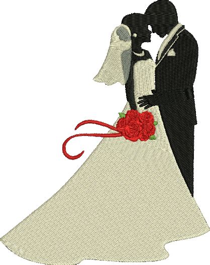 Bride And Groom Machine Embroidery Design Wedding Couple Love