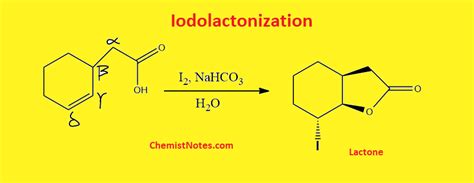 Iodolactonization: Mechanism, examples, useful application - Chemistry Notes