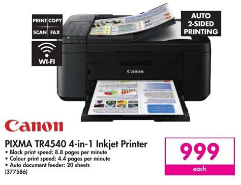 Canon Pixma Tr4540 4 In 1 Inkjet Printer Offer At Makro