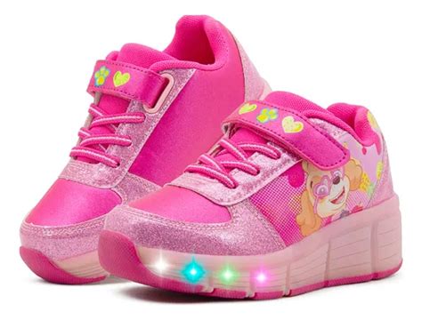 Tenis Pat N Luces Ni A Patrulla Canina Paw Patrol Sky Rosa Meses Sin